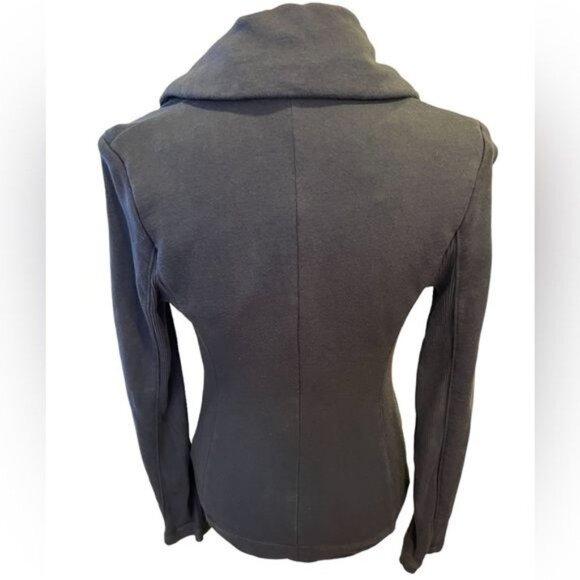 James Perse Blazer Jacket 100% Cotton Double Breasted Gray Size 1 Small - Picture 2 of 11